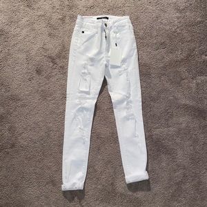 Kancan white ripped jeans
